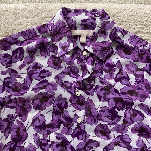 Banana Republic Tie Front Floral Blouse - Picture 3 of 6